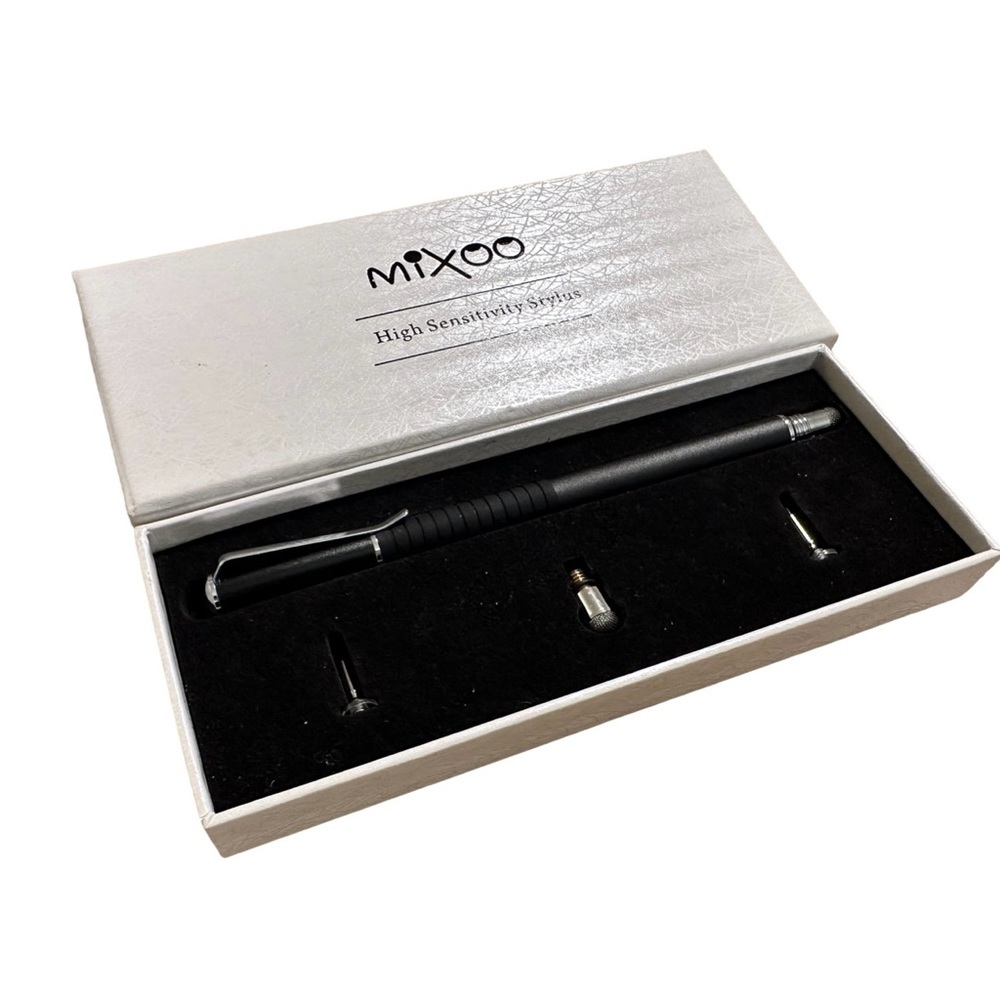 Mixoo High Sensitivity Precision Stylus Pen - Touch Screens Multiple Attachments